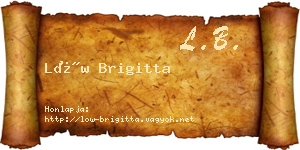 Löw Brigitta névjegykártya